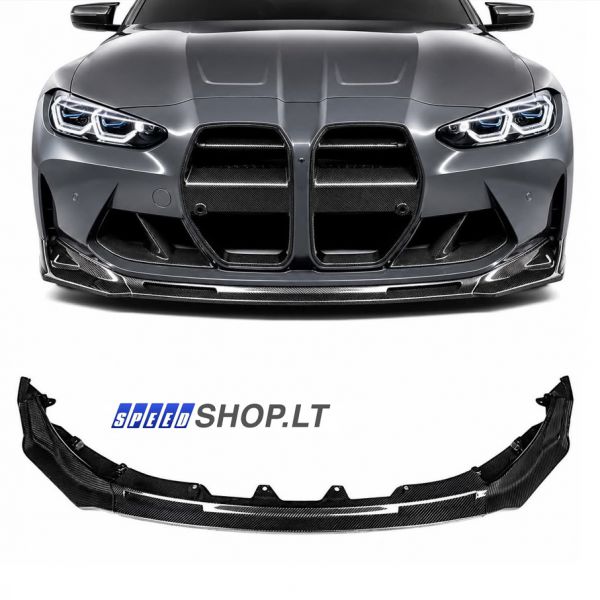BMW G80 M3 G82 G83 M4 Carbon priekinio bamperio pažeminimas spoileris